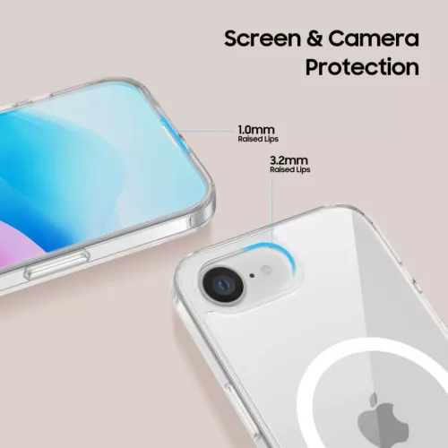 iPhone 16e Tech-protect Flexair Hybrid Magsafe átlátszó tok-5906302360192 4 kép
