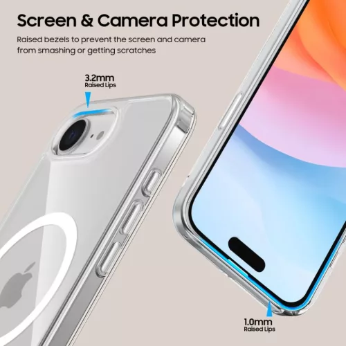 iPhone 16e Tech-protect Flexair Hybrid Magsafe átlátszó tok-5906302360192 5 kép