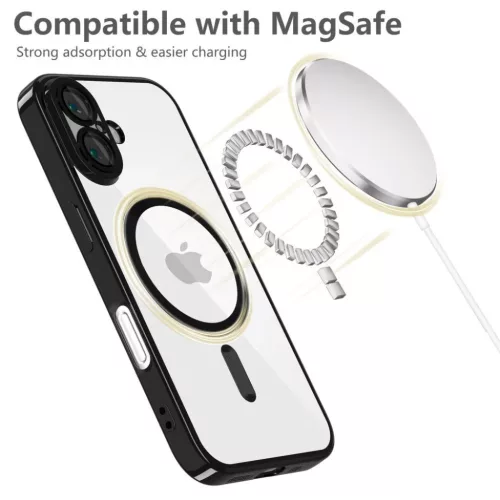 iPhone 16e Tech-protect Magflex Magsafe Shiny fekete tok-5906302360246 4 kép