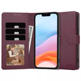 iPhone 16e Tech-protect Wallet Mulberry tok, fliptok-5906302360314 2 kép