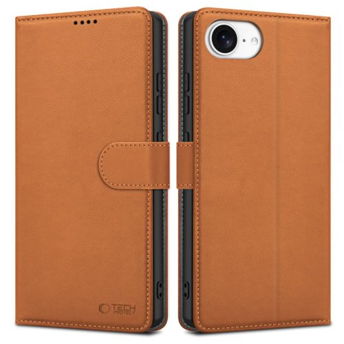 iPhone 16e Tech-protect Wallet Saddle Brown barna fliptok-5906302360321 5 kép