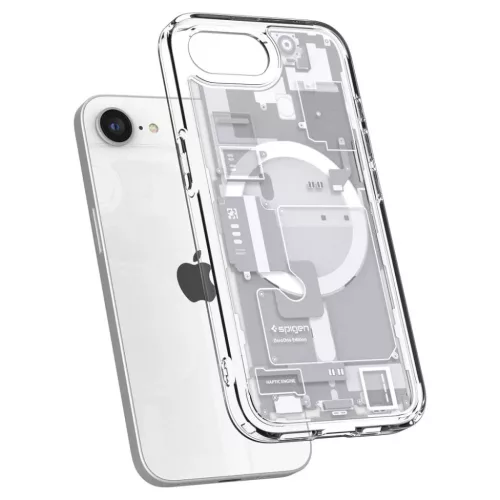  Apple iPhone 16e Fehér Spigen Ultra Hybrid Mag Magsafe Zero One tok-8809971239721 6 kép