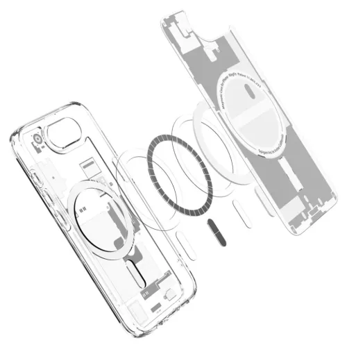  Apple iPhone 16e Fehér Spigen Ultra Hybrid Mag Magsafe Zero One tok-8809971239721 9 kép