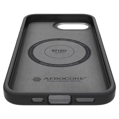  iPhone 16e Matt Fekete Spigen Enzo Aramid Mag Magsafe tok-8809971239837 9 kép