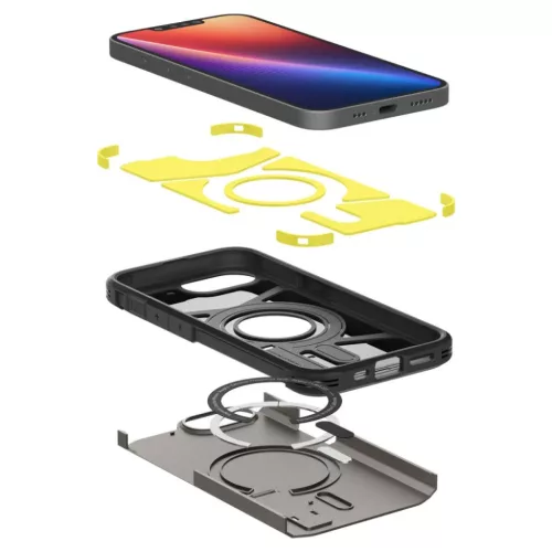  iPhone 16e Spigen Tough Armor Mag Magsafe szürke gunmetal tok-8809971239660 9 kép