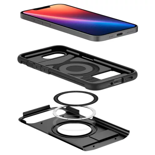  iPhone 16e Spigen Slim Armor Mag Magsafe fekete tok-8809971239592 8 kép