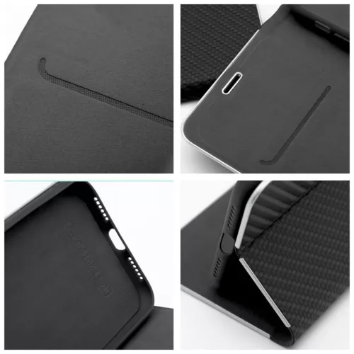 LUNA Fliptok Carbon Xiaomi Redmi Note 14 4G fekete tok-5903396374869 10 kép