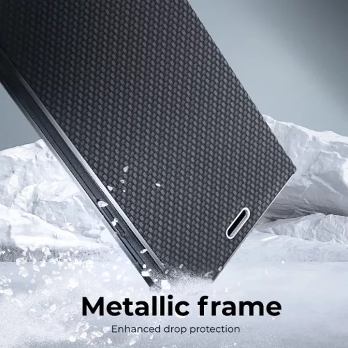 LUNA Fliptok arany színben XIAOMI Redmi NOTE 11 / 11S fekete tok-5903396154119 9 kép