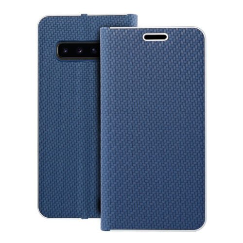 LUNA fliptok Carbon Samsung Galaxy S10 kék tok-5903396098567 14 kép
