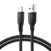 Joyroom Multi-Color Series SA34-AC6 USB-A / USB-C Kábel 100W Gyors Átvitellel 1m - Fekete