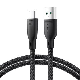   Joyroom Multi-Color Series SA34-AC6 USB-A / USB-C Kábel 100W Gyors Átvitellel 1m - Fekete
