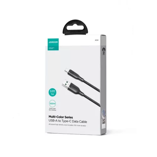 Joyroom Multi-Color Series SA34-AC6 USB-A / USB-C Kábel 100W Gyors Á-6941237110428 2 kép