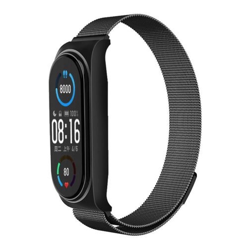 Fém szíj XIAOMI Mi Band 5 / 6 fekete,-5903396186097 1 kép