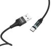 HOCO U76 Fresh USB - Type-C kábel 2A mágneses fejjel 1.2m fekete-6931474716729 2 kép