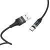 HOCO U76 Fresh USB - Type-C kábel 2A mágneses fejjel 1.2m fekete-6931474716729 2 kép