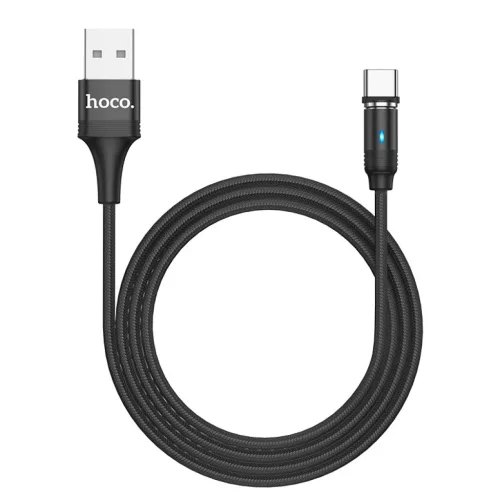 HOCO U76 Fresh USB - Type-C kábel 2A mágneses fejjel 1.2m fekete-6931474716729 3 kép