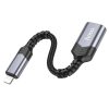 HOCO adapter iPhone Lightning 8-pin (férfi) USB (női) 3.0 UA24 feket-6942007608831 3 kép