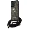  iPhone 16 Plus GUESS tok GUHCP16MP4GMGCRW (CBDY PU 4G nagy logó zsinórral) barna tok