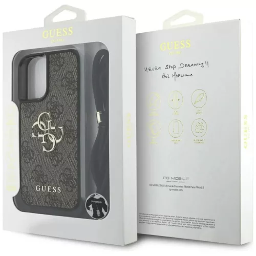 iPhone 16 Plus GUESS tok GUHCP16MP4GMGCRW (CBDY PU 4G nagy logó zsin-3666339434427 7 kép