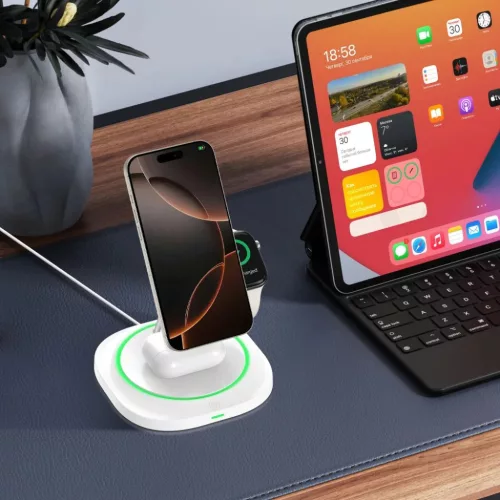 Tech-Protect Qi15w-a46 3 az 1-ben mágneses Magsafe vezeték nélküli-5906302361007 9 kép