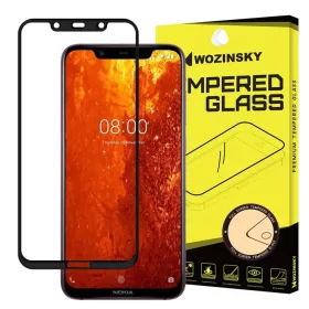   Wozinsky Full Glue 9H Super Tough kijelzővédő üvegfólia Nokia 8.1/ Nokia X7 fekete