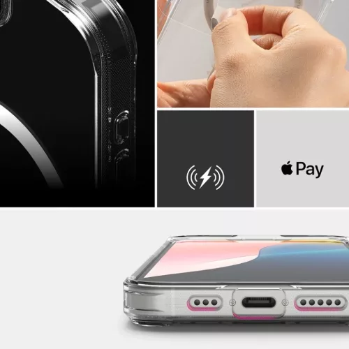 iPhone 16e Ringke Fusion Magnetic Magsafe átlátszó tok-8800293852605 5 kép