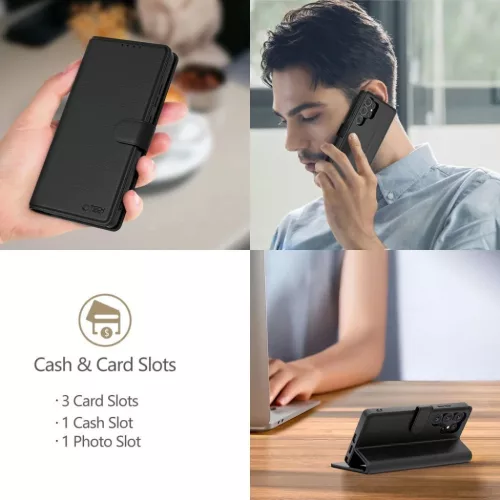 Tech-protect Wallet Xiaomi Redmi Note 14 Pro Plus 5G matt fekete tok-5906302361946 4 kép