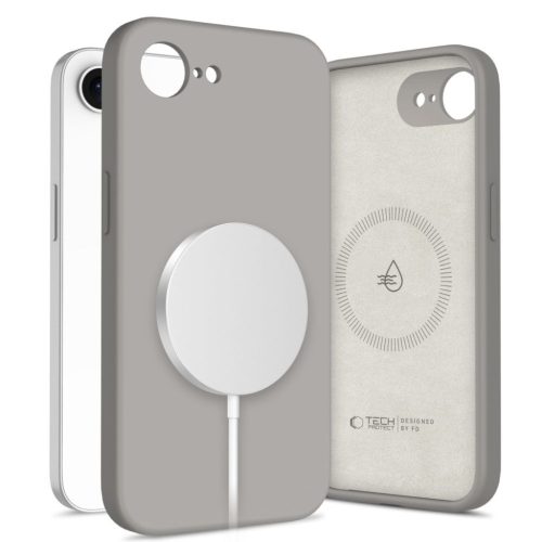 Tech-protect Liquid Silicone Magsafe iPhone 16e kőszürke tok-5906302360802 4 kép