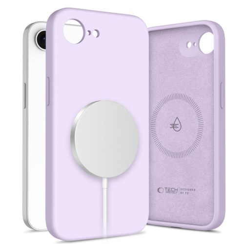 Tech-protect Liquid Silicone Magsafe iPhone 16e Mályva tok-5906302360819 4 kép