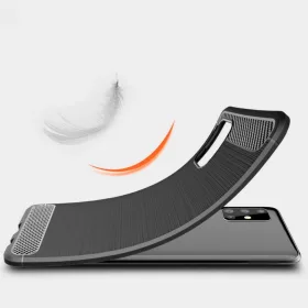 Tech-Protect Szénszál mintájú TPU tok Samsung M51 fekete-795787714072 2 kép