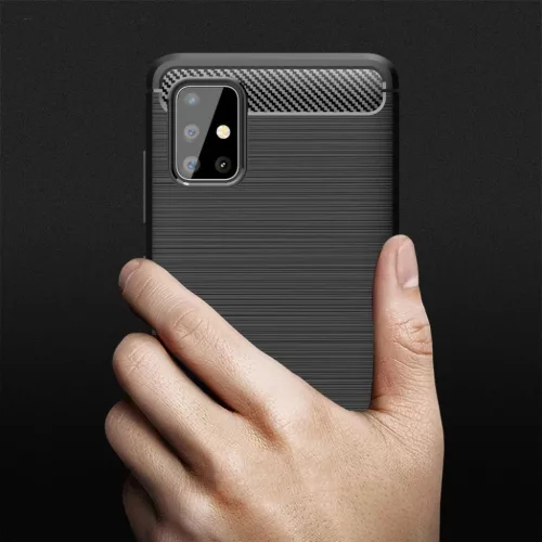Tech-Protect Szénszál mintájú TPU tok Samsung M51 fekete-795787714072 5 kép