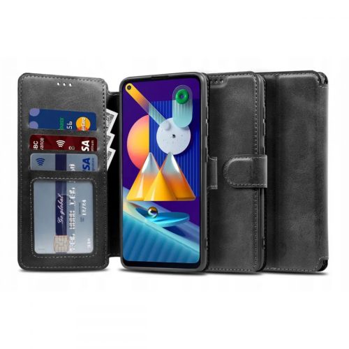 TECH-PROTECT Wallet fliptok Samsung M11 fekete-795787714638 1 kép