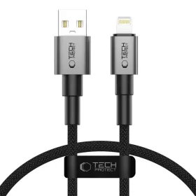 Tech-protect Ultraboost Dna Lightning Kábel 12w/2.4a 25cm Vas Szürke-5906302361731 1 kép