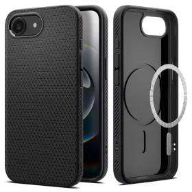    iPhone 16e /17e Spigen Liquid Air Mag Magsafe Matt Fekete tok