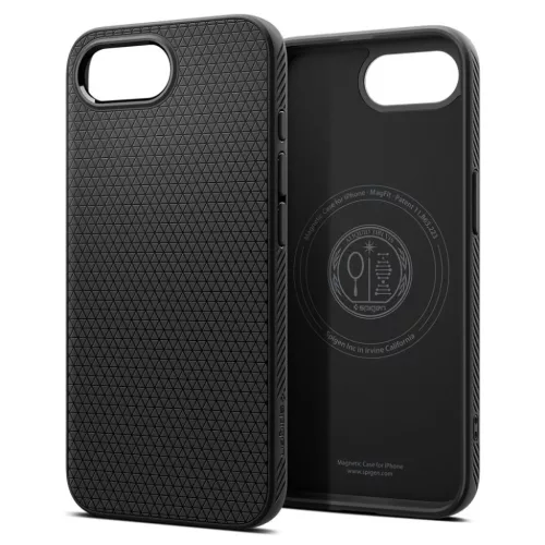  iPhone 16e /17e Spigen Liquid Air Mag Magsafe Matt Fekete tok-8809971239813 2 kép
