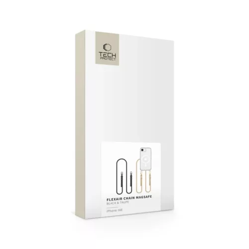 iPhone 16e - Tech-védő Flexair Lánc Magsafe Fekete és Taupe tok-5906302360345 6 kép