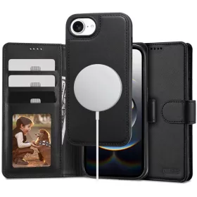 iPhone 16e/17e - Tech-protect Wallet Magsafe Matt Fekete tok
