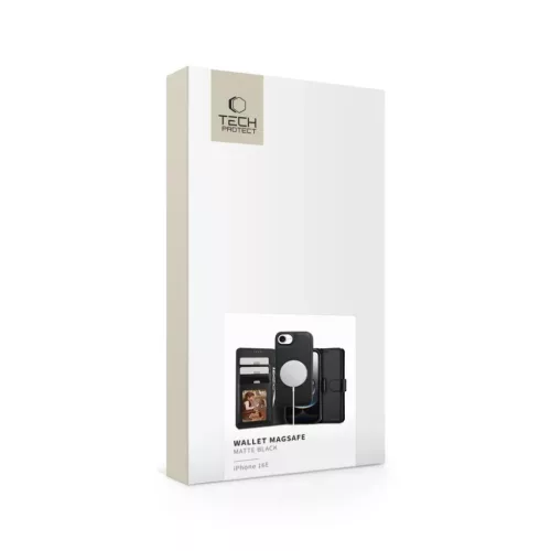 iPhone 16e/17e - Tech-protect Wallet Magsafe Matt Fekete tok-5906302360291 8 kép