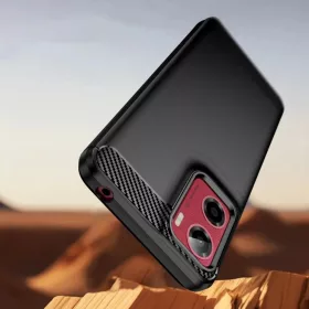 Tech-protect TpuCarbon Motorola Moto G05 / E15 Fekete tok-5906302361267 2 kép