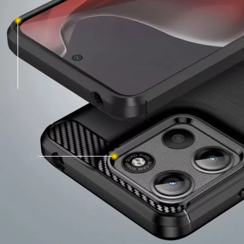 Tech-protect Tpucarbon Motorola Moto G15 / G15 Power Fekete tok-5906302361243 5 kép