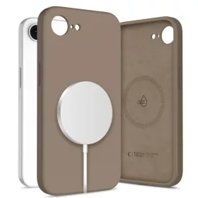   iPhone 16e/17e - Tech-Protect Liquid Silicone Magsafe Csokoládébarna tok