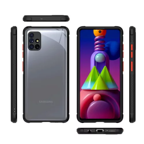 TECH-PROTECT Hybridshell Samsung M51 fekete/piros-795787715444 3 kép
