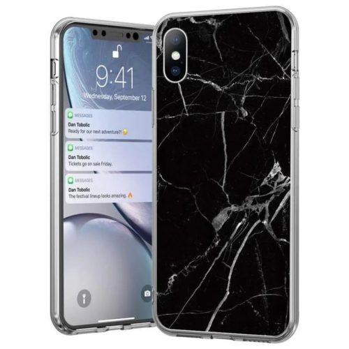 Wozinsky márvány mintás TPU tok Xiaomi Redmi 8A fekete-7426825377838 1 kép