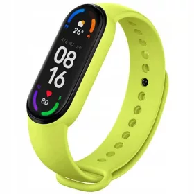 Szilikon szíj Xiaomi Mi Band 5 / 6 / 7-hez zöld (05)-5903396176333 1 kép