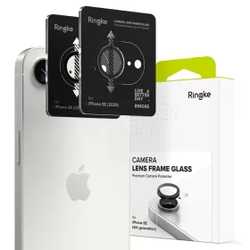   Ringke Kamera Keretvédő 2 csomag iPhone 16e/17e  fekete üvegfólia