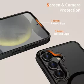 Tech-protect Magmat Magsafe Galaxy A26 5G Matt Fekete tok-5906302362646 2 kép