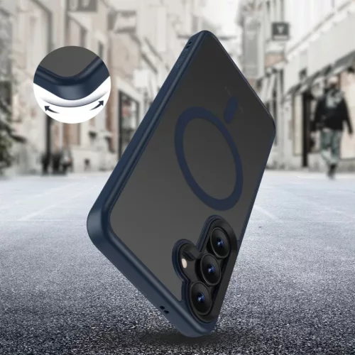 Tech-protect Magmat Magsafe Galaxy S25 matt sötétkék tok-5906302362561 3 kép