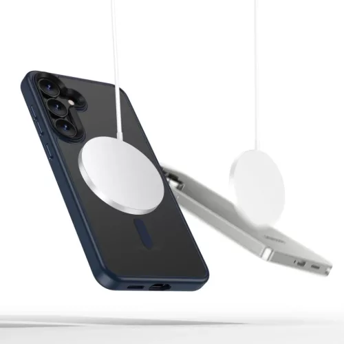 Tech-protect Magmat Magsafe Galaxy S25 matt sötétkék tok-5906302362561 4 kép