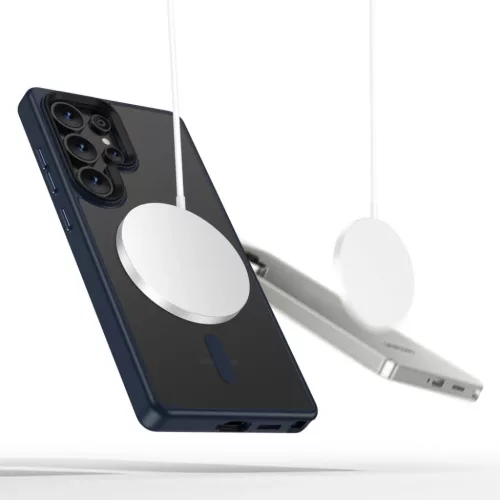 Tech-protect Magmat Magsafe Galaxy S25 Ultra Matte Sötétkék tok-5906302362547 2 kép