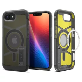    iPhone 16e/17e Fagyos Fekete Spigen Tough Armor Mag Magsafe tok